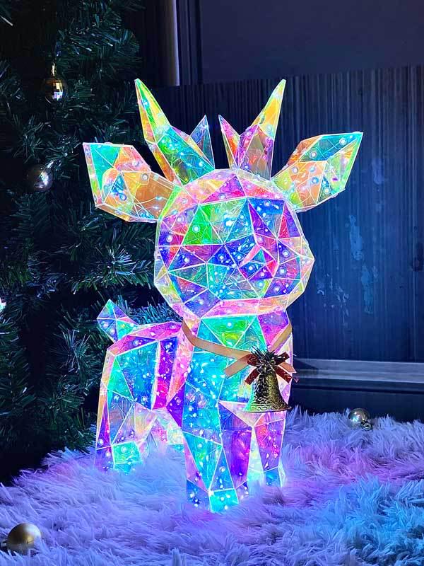 Starlight LED Hologram Rhombus Christmas Tree Lights - Luminous Flashing Home Decoration
