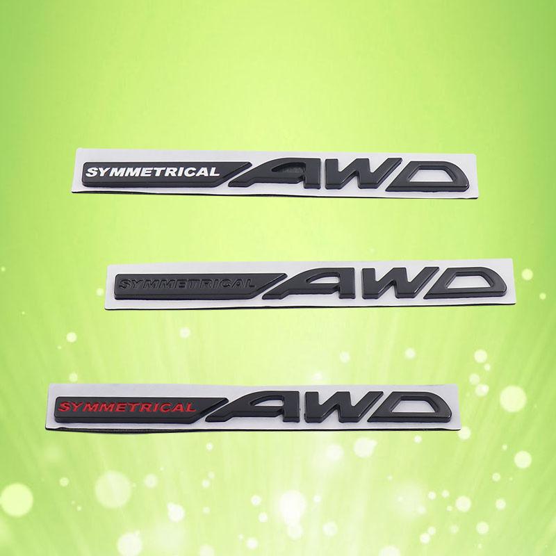 3D Car Styling SYMMETRICAL AWD car Hood Fender trunk Rear Bonnet Nameplate Decal Emblem Badge Sticker