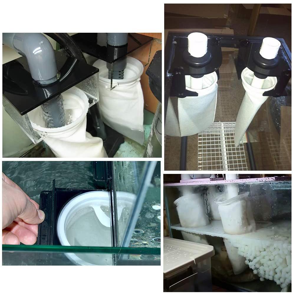 Aquarium Filterbeutel Fischbecken Filzfilterbeutel Für Aquarium Riffaquarium Mikronbeutel 4 Zoll Ring x 14 Zoll Länge 200 Mikron