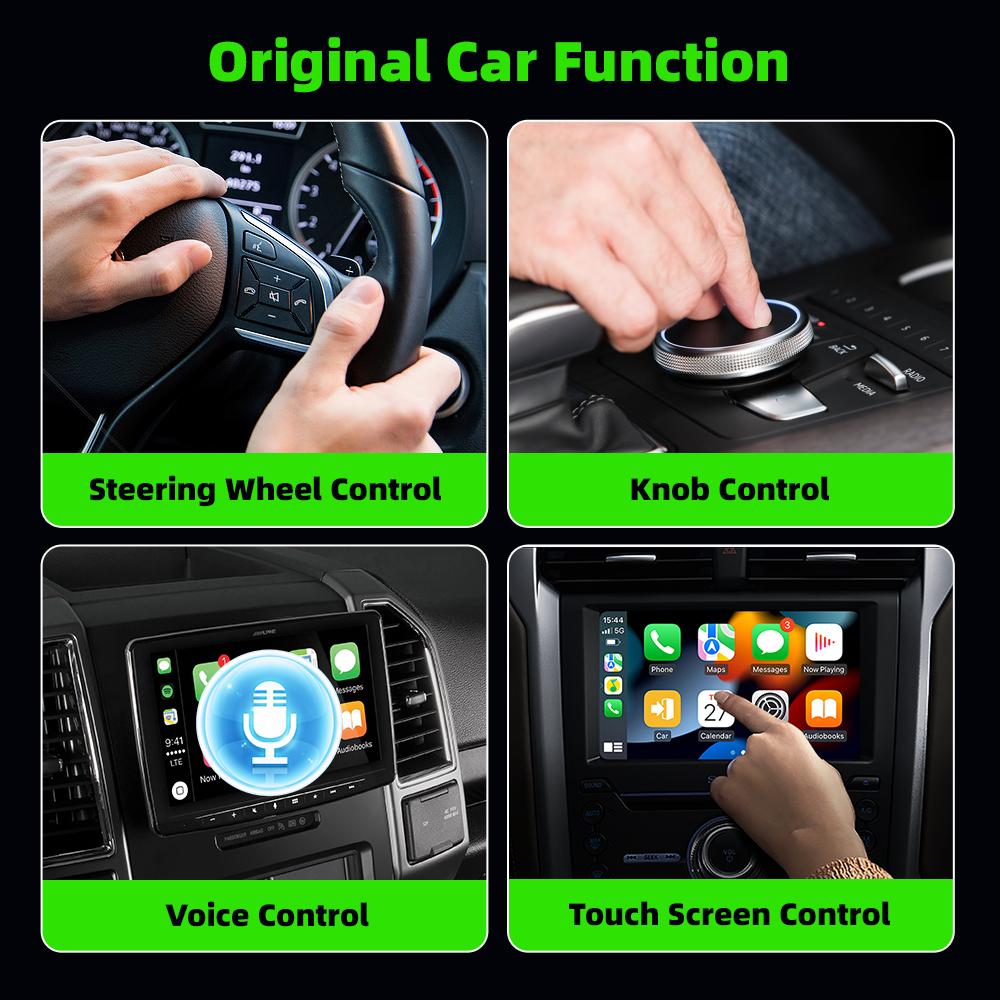 EKIY 3in1 Wired CarPlay To Wireless CarPlay Adapter Wireless Android Auto Dongle Airplay AI Smart Box Car Intelligent Systems