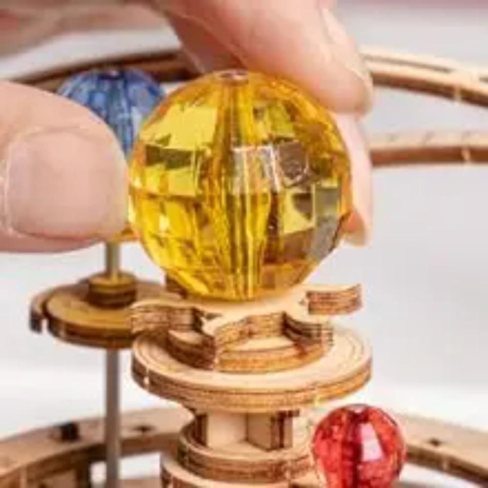 Drehende Sternennacht Mechanische Spieluhr 3D Holzpuzzle Bausatz Bastelset für Kinder Kinder AMK51