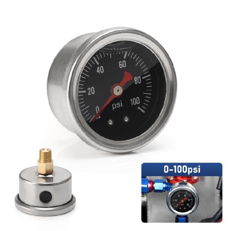 Precise Fuel Pressure Meter 1/8 Inch Threaded Connection 0 100 Testing Range For Automotive Maintenance