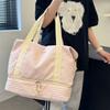 Wet and Dry Fitness Yoga Bag with Shoes and Wet Bathroom Outdoor Picnic Ingredients Storage Cotton Jacket Hand Luggage Bag