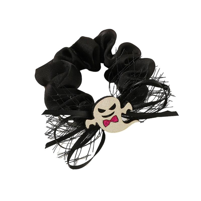 Halloween Hair Ties Elastic Hair Scrunchies Ghosty Shape Hair Rope Woman Ponytail Hair Tie for Girl Hair Style Making