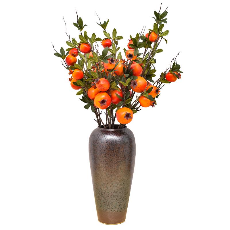 Floor-Standing Artificial Flower Branch Arrangement Vase for Living Room Entrance Decor