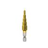 Hex Shank Step Drill Bit Set: Twist Bit Hole Opener (4-32, 4-20, 4-12) with Black and Blue Cloth Bag