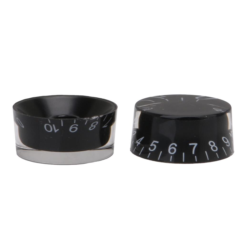 Bstinay Set Speed Control Knobs Knobs Plastic 4-Piece Volume/Tone Black/White