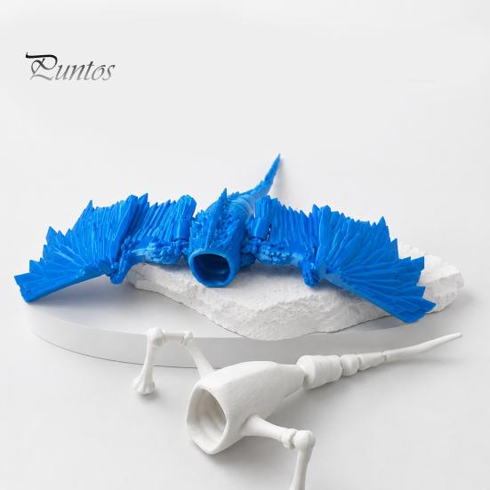 Dynamic Posture Sea Creature 3D Printed Eater Toy, Flexible Movable Joints Realistic Unique Desk Decoration Deep Monster, Stress Relief Toys