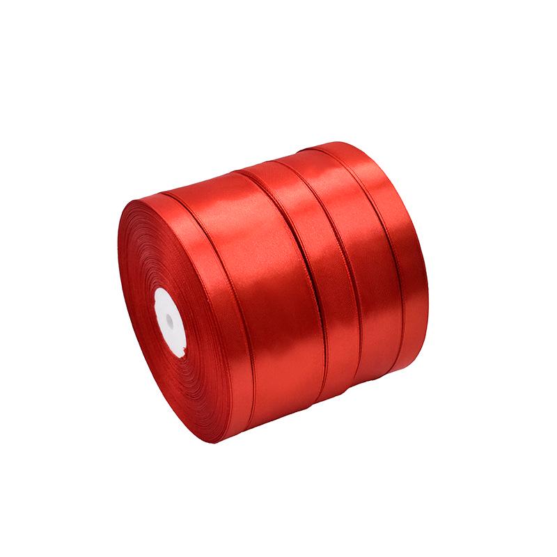 Festive Red Ribbon Set: Streamer, Wedding Decor, Blessing Card & Flower Cake Satin Ribbon