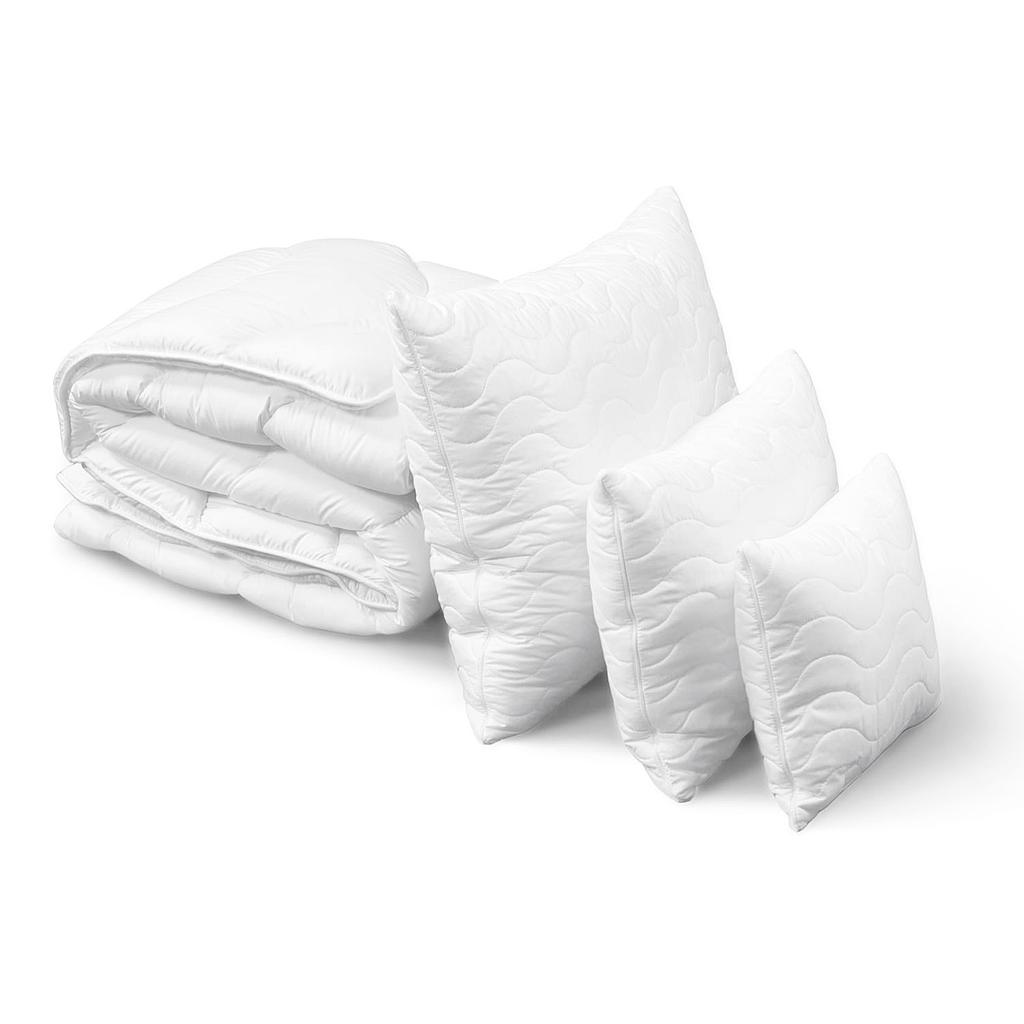 All-season duvet 200x220 quilted, anti-allergic filling DUO white