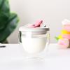 250ml Cute Silicone Cover Double Wall Insulated Glass Coffee Cup, Milk and Juice Beverages, Portable for Home Use
