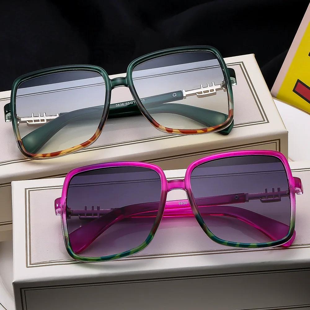 Square Sunglasses Woman Retro Vintage Gradient Sun Glasses Oversized Female Travel Driving Glasses Women