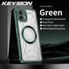 KEYSION Transparent Magnetic Case for Nothing Phone 2 1 Silicone+PC Heavy Duty Shockproof Phone Cover for Nothing Phone 1 2