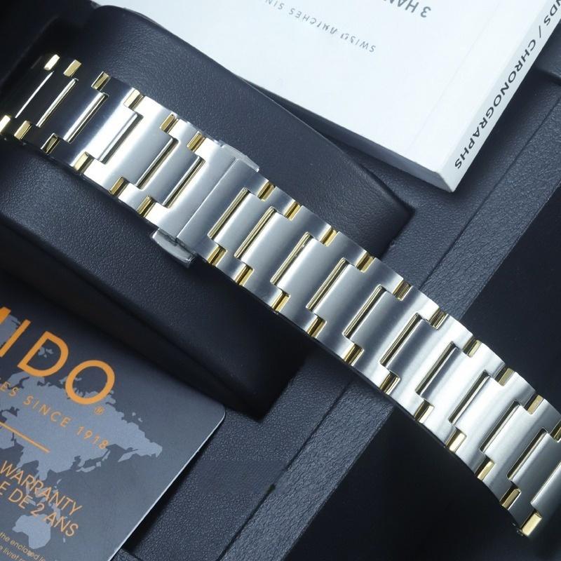 

21 22 мм Суцільний Вигнутий Ремінець для Mido Commander Chain m021431A Ремінець з нержавіючої сталі m021407 2-го покоління Чоловічий Ремінець для годинника Helmsman 22mm-width