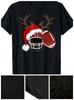 Grappig American Football Rendier Kerstman Muts Kerstshirt S-5XL Q7458