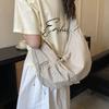 New Fashi Crossbody Bag Wrinkle Design Large Capacity Casual Shoulder Bag Lightweight Plaid Versatile Texture Hobo Bags