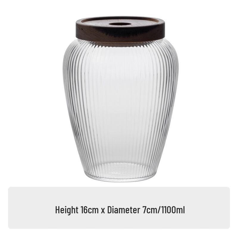 

Airtight Glass Storage Jar with Wooden Lid
