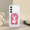 Cute L-Lotso Phone Case For Samsung Galaxy S21 S22 S23 S24 S25ULTRA FE Ultra Plus5G A52S Transparent Cover