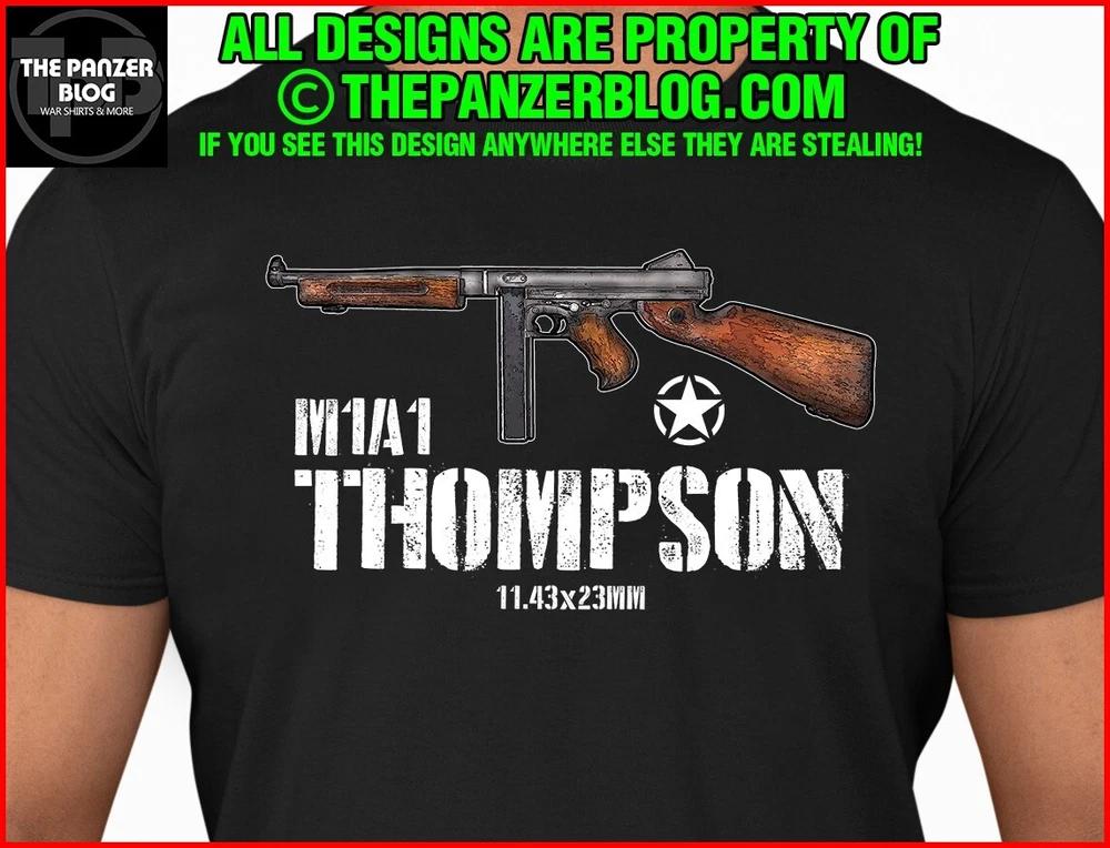 M1A1 Thompson T-Shirt US Machine Gun Rifle XL