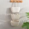 Multipurpose Hanging Cotton Rope Baskets 3 Layer Cotton Rope Foldable Hanging Basket for Efficient Item Arrangement