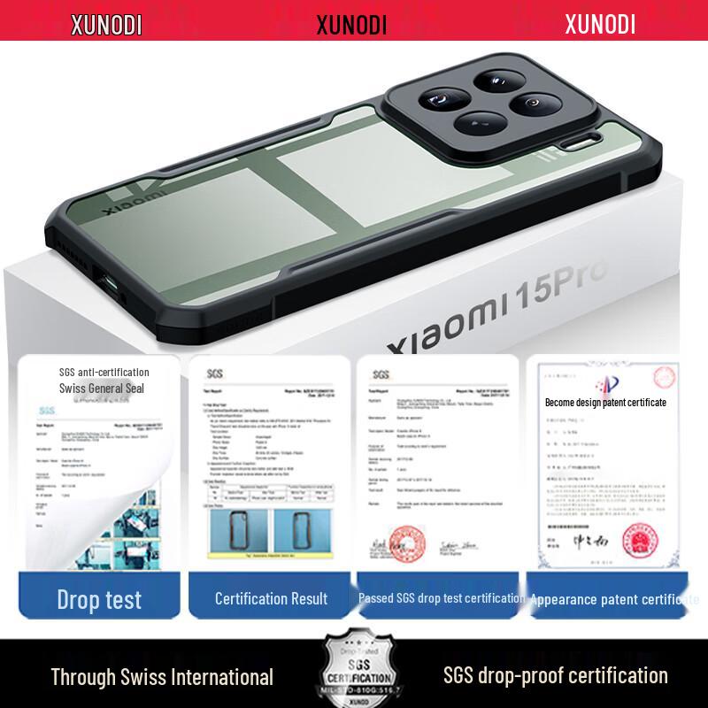 Xundd Transparente Stoßfeste Handyhülle für Xiaomi 15 Serie