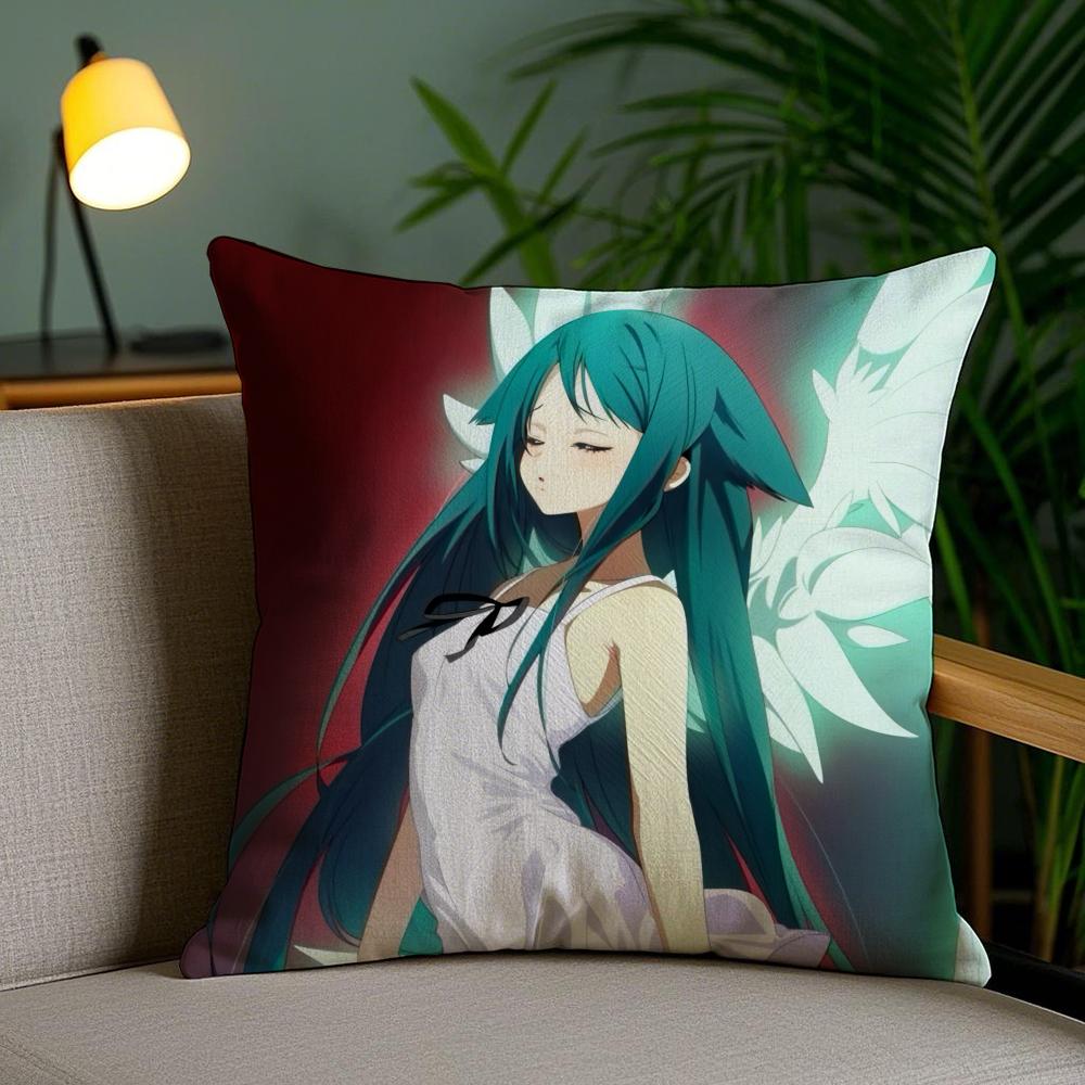 Animethe Song Of S-Saya Cushion Cover Plush Fabric Soft Double-Sided Printed Sofa Pillow Case Colorfast Home Decor Gift