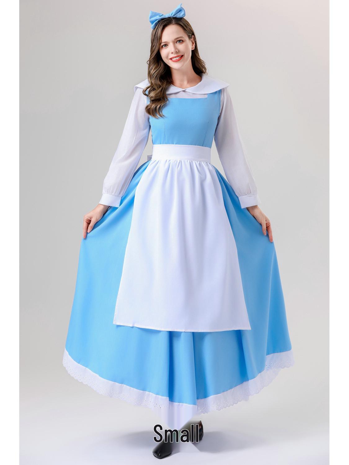 

Adult Princess Costume: Cinderella, Snow White, Alice, Sleeping Beauty - Perfect for Cosplay, Halloween, or Children s Day Medium