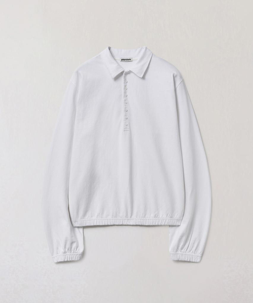 Peullabijeum Long Placket Polo Tee - White