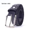 Stylish Men's and Women's Elastic Woven Belt with Pin Buckle