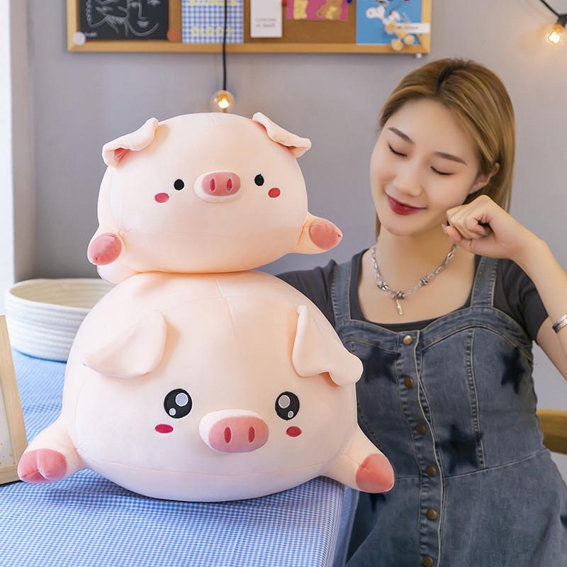 Plush Pig Pillow With Soft Fiber Cotton Filling For Kids And Adults