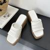 Fashion Fashion Platform Women Wedges Slippers Slides Sandals Shoes Female Thick Soled Footwear Ladies Wedges Slippers Shoes Big Size 43