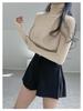 Women's Korean Slim Fit High Neck Long Sleeve T-Shirt