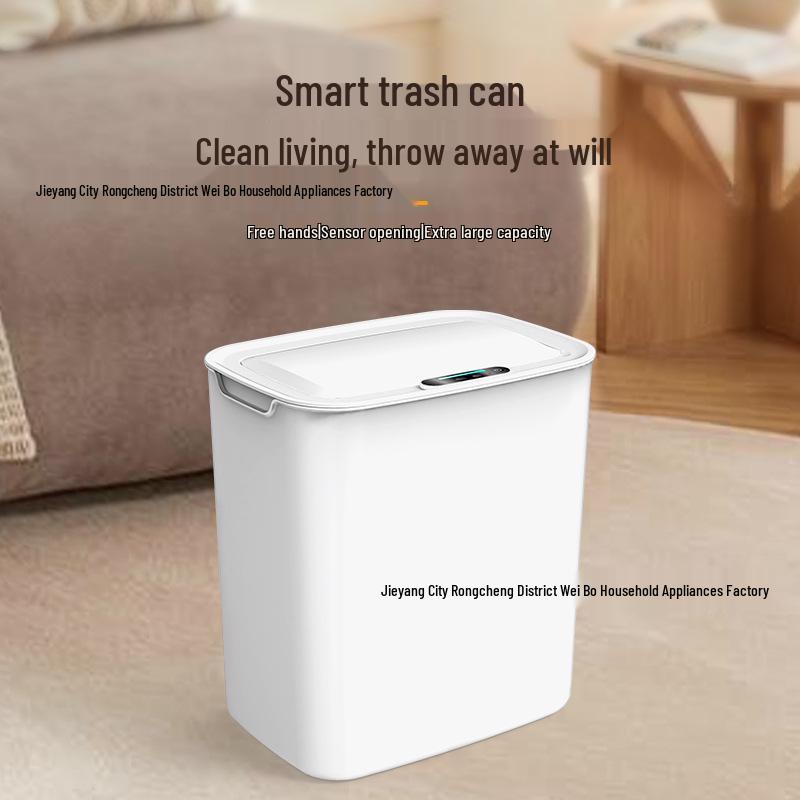 Automatischer Smart-Sensor-Mülleimer mit Deckel für Küche, Bad und Mülltrennung
