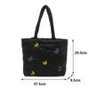 Soft Quilted Women's Purse Tote Underarm Bag Large Capacity Commuter Ladies Handbags Butterfly Embroidery Female Shoulder Bag