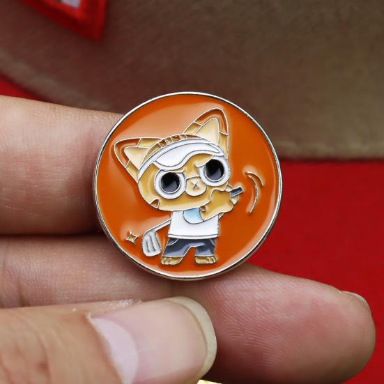 Enamel Cat Golf Ball Marker Magnetic Hat Clip Men Women Golfer Hats Pants Bags Visors Belts Metal Clip Golf Accessories Enthusiasts Gift