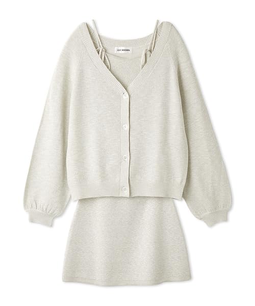 Lily Brown Knit Set LWNO251093 IVR 3-Piece Women's