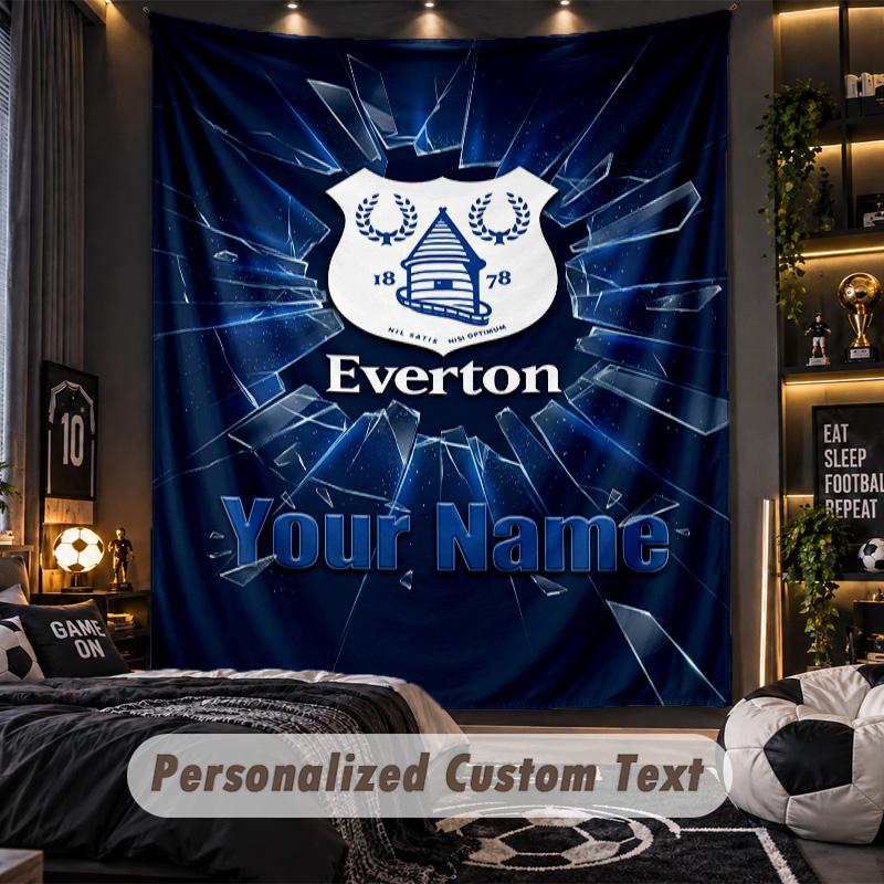 TapestryEverton FC Custom Name Text Personalized Wall Hanging Tapestry Home Wall Decor