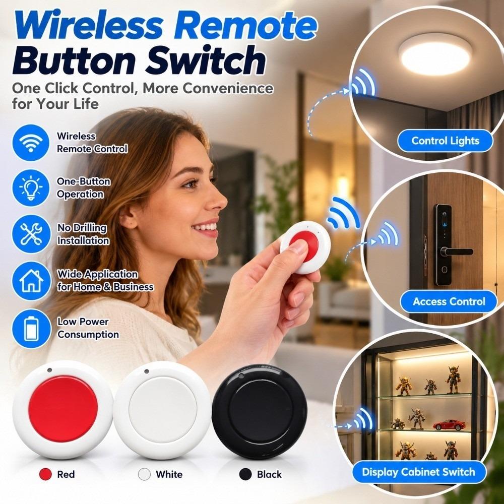 Free to Stick Single Button Remote Control 433MHz Car Gate Remote Control Access Control