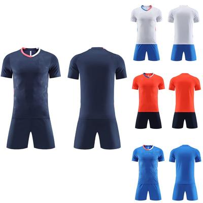 100% Polyester Fiber Breathable Fabric Men's Football Jersey Set Professional Custom Blank Sportswear Comfortable Soccer SuitNike