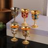 Zinc Zinc Zinc Alloy Spirits Cup Vintage Small Drinking Cup Elegant Medieval Rose Embossed Goblet  Gift