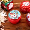 Santa Claus Candy Tin Cookie Box - Christmas Gift Packaging for Children