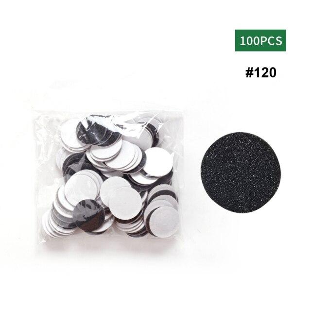 

80 # 120 # 180 # Скраб для ног, шлифовальный колпачок для подшипников ног, ленты для электрической машины, дрели для ногтей