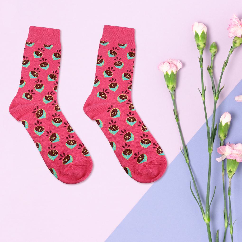 1 Pair Socks Cotton Print Woman Party Hosiery Sport Foot Wear Accessories