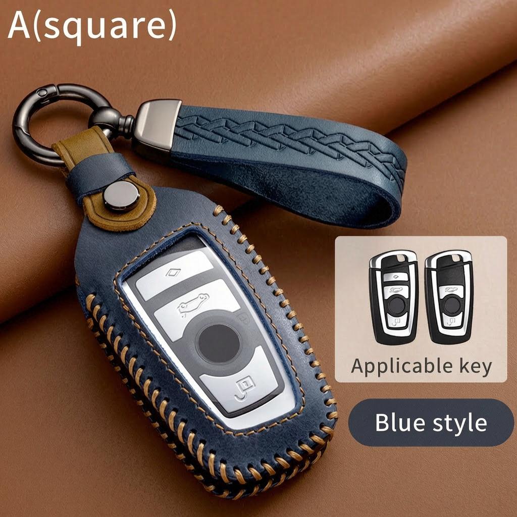 Leather Key Fob Cover For Bmw F Series 1 2 3 4 5 6 7 Series X1 X3 X4 X5 X6 F20 F30 F10 F48 F25 F15 Key Case Protector