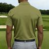 Men Short Sleeve Polo Shirt Classic Fit Button Down Collar Lightweight Breathable Knit Fabric for Business Casual Wear