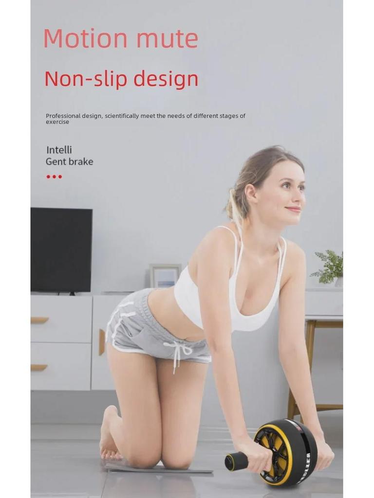 Automatisches Rückprall-Bauchmuskelrad für schnelles Bauchmuskeltraining – Heimfitnessgerät für Männer und Frauen