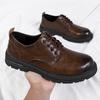 Fashion Genuine Leather Business Casual Leather Shoes Brand Versatile Men's Oxford Shoes Fashionlightweight Outdoor Lace Up Travel Shoes