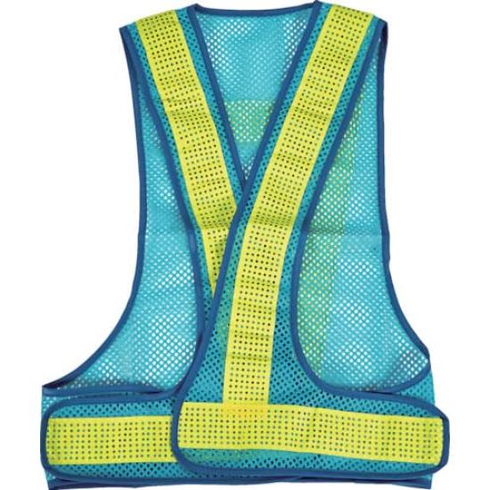 

TRUSCO Mesh Safety Sky Vest, Blue/Yellow, TMV-SKBY