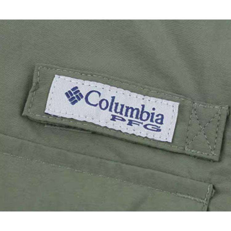 Columbia PFG Soft Comfortable Button-Up Long Sleeve Outdoor Multi-Pocket Shirt Unisex shirts Army-Green FJ7048-317