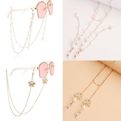 Cadena para el cuello Gafas de sol Gafas Cadena de perlas para gafas Cadena antideslizante para no perder las gafas Cadenas para gafas Correa para mascarilla